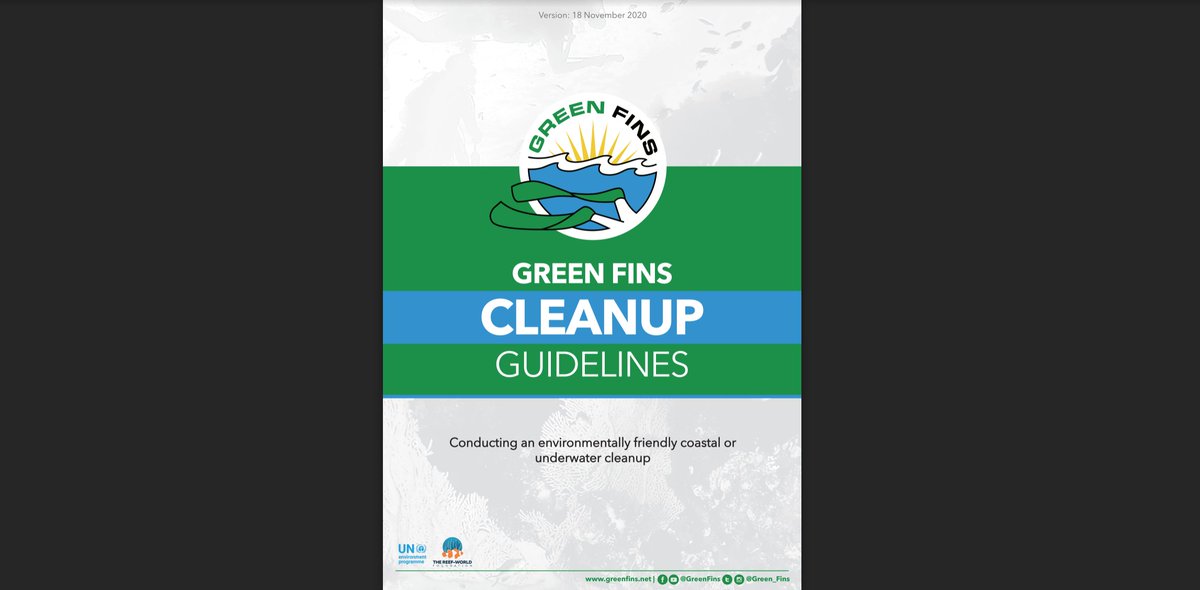 New @Green_Fins guidelines from @Reef_World to help dive professionals organise environmentally friendly coastal cleanups. While #marinetrash can be reduced & prevented, every cleanup event makes a difference. Free download from #GreenFins website: bit.ly/3fbiWYX