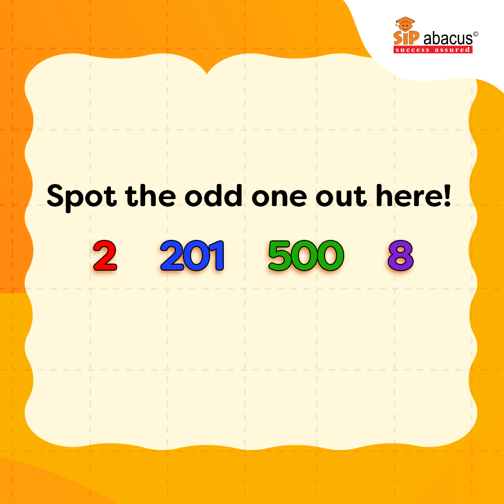 sipabacusind's tweet photo. There is an ODD one among the four numbers given here. Can you spot it? https://t.co/ozMqkmGj7M