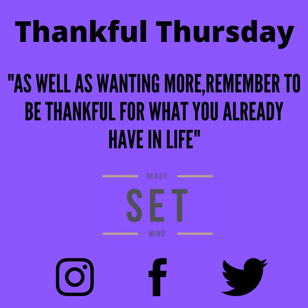 ReadySETMind's tweet photo. We would all like more in life,that’s only natural,but it’s important to appreciate everything amazing that we already have 🙏🏼❤️ #ReadySETMind #ThankfulThursday #BeGrateful #ShowAppreciation https://t.co/vJ9BGj3wMR