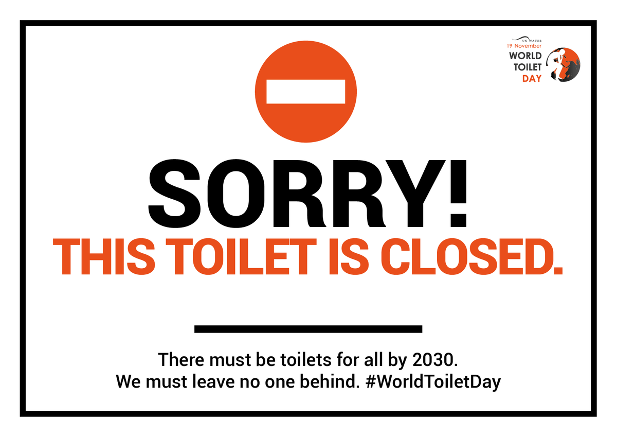 UNEP's tweet photo. ⛔ STOP! This toilet is not just a toilet 🚽

It’s a life-saver, dignity-protector and opportunity-maker.

There must be toilets for all by 2030. 

We must leave no one behind. 

Learn more on #WorldToiletDay 🚽: https://t.co/L0GwsnXcZb https://t.co/xH84asDk5k