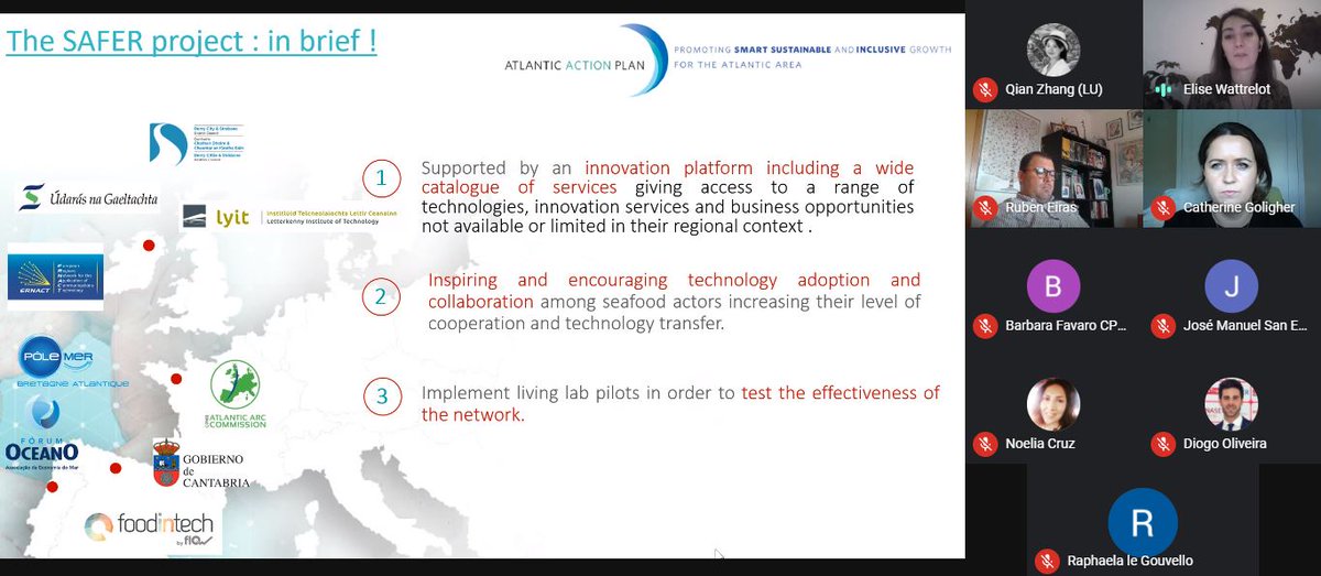 SAFERatlantic's tweet photo. Very busy morning at the #ASPC2020!
We are our workshop 'A #SAFER approach to #innovation in #aquaculture: How cooperation can support ports to become hubs of the #blueeconomy'!
After this come & stop by the #SAFERproject virtual booth to interact with some of our team members! https://t.co/KeRNEmrNsg