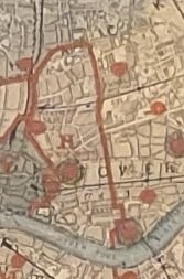 We walk west along the river, turning right onto Knighten Street and Vaughan Way, then continuing north up Dock Street and Leman Street. It was initially based at watch-houses left over from the old parish-constables system such as that at 76 Leman Street. (1870 map) (4/n)
