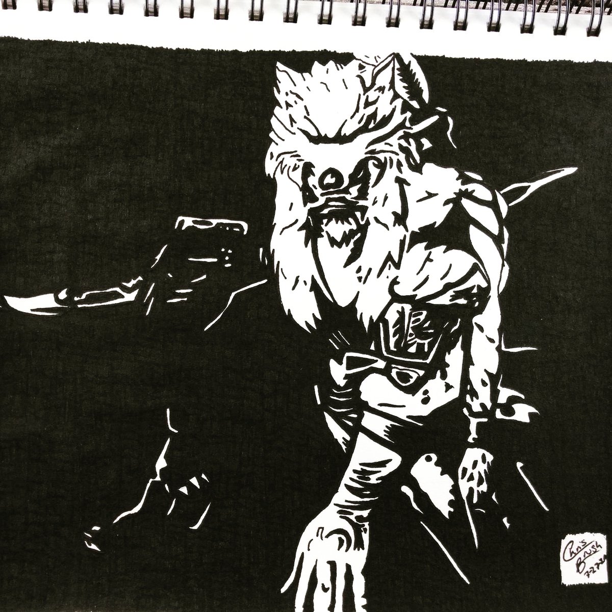 VeiledCreations's tweet photo. This "Okami Hanzo" piece from #Overwatch done in black ink is available for purchase at my #Etsy shop (link in bio). All of my pieces are hand drawn and come pre-framed.

#OverwatchFanArt #Hanzo #inkdrawing #handdrawn #framedpictures #walldecor #supportartists #VeiledCreations https://t.co/a7mAsYqmND