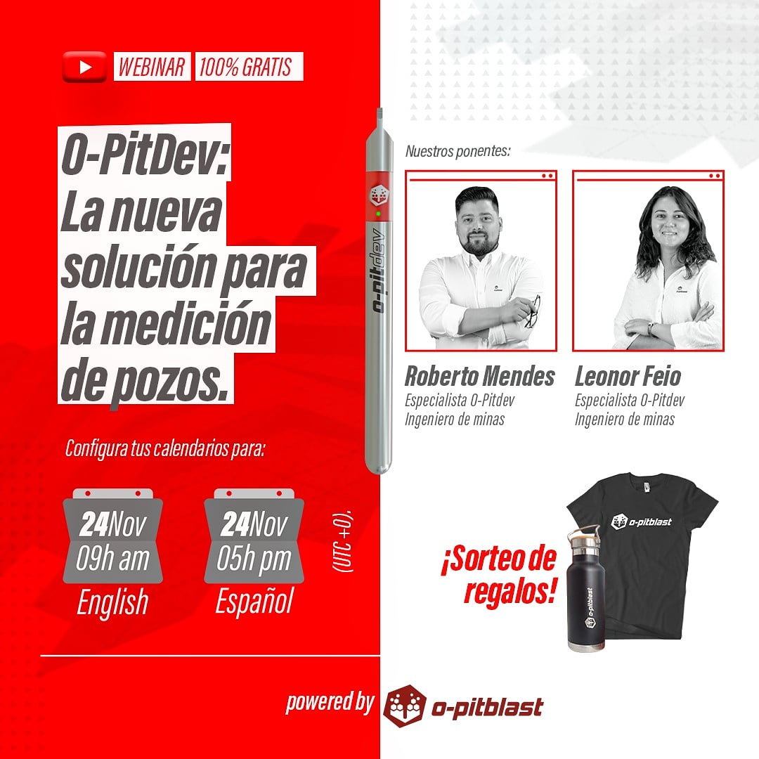 OPitblast's tweet photo. ¡El 24 de noviembre, O-Pitblast ofrecerá un nuevo seminario web! Hablaremos de O-PitDev, un sistema de medición de desviación de pozos hecho con la experiencia de O-Pitblast. Para registrarse, haga clic en el siguiente enlace: https://t.co/qa7mzjyDS8
#webinar #opitblast #opitdev https://t.co/tnHefBSnX4