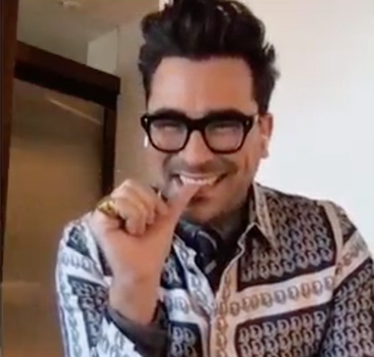 dan levy smiling during 2020 interviews, a thread: