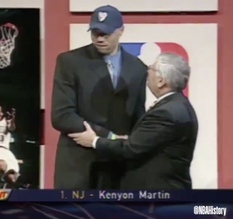 Kenyon Martin Jr. and his dad Kenyon shared an emotional moment after he  was drafted. @br_hoops