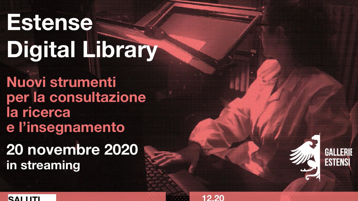 GaEstensi's tweet photo. Ci siamo quasi! Domani a partire dalle 10 saremo online per #EstenseDigitalLibrary, il workshop dedicato alle nuove risorse digitali e alle prospettive future per la consultazione, la ricerca e l'insegnamento. Vi aspettiamo!

Scopri come partecipare ℹ https://t.co/2DUKkgCvNK https://t.co/i8rDy9M1he