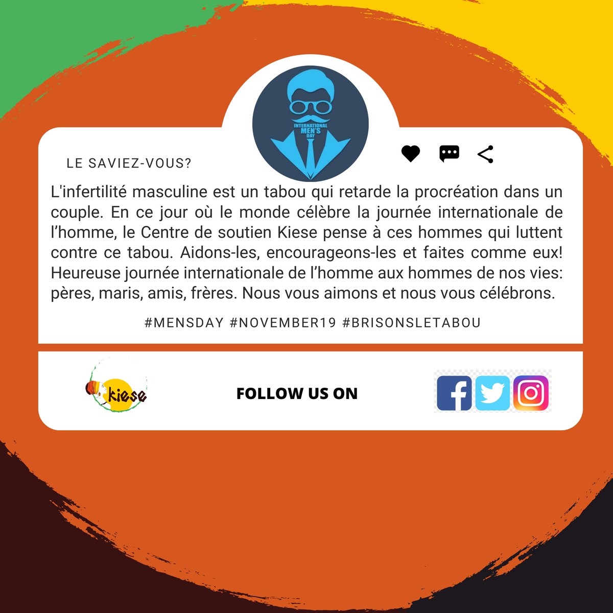 DeKiese's tweet photo. #mensday2020 #MensDay #journeeinternationaledelhomme #Afrique #RDCongo #Tabou https://t.co/F0qPvorcNZ