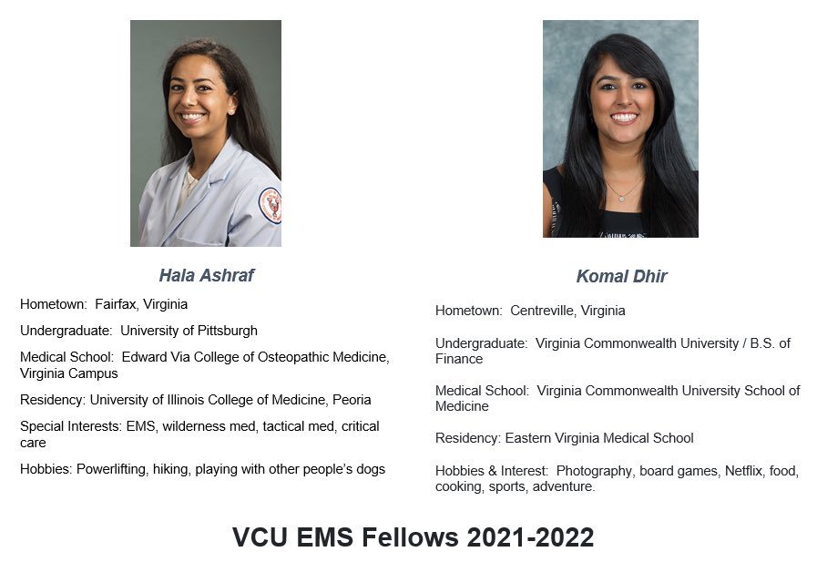 VCU EMS Division (@vcuems) on Twitter photo Welcoming 2 native Virginians to the #emsfellowship this coming year! Very excited to welcome them to <a href="/VCUHealth/">VCU Health</a>. Welcoming 2 native Virginians to the #emsfellowship this coming year! Very excited to welcome them to <a href="/VCUHealth/">VCU Health</a>.