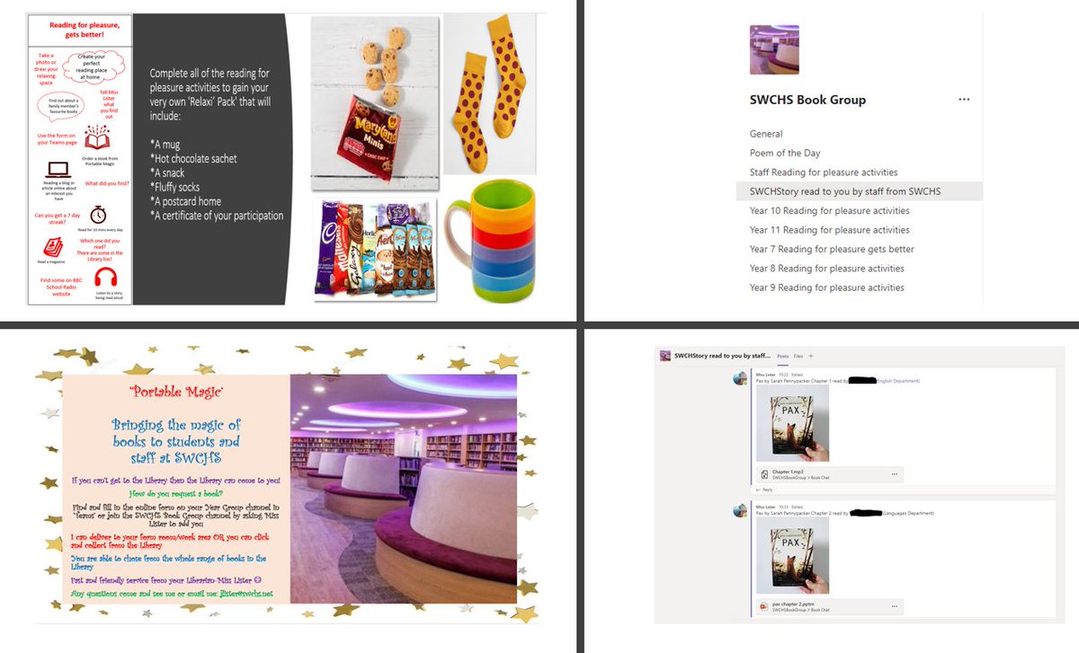 swchsHartleyLC's tweet photo. Always promoting reading for pleasure for staff &amp; students @tweetswchs Please encourage students to join SWCHS Book Group with access to all our RfP initiatives. Lots of scope for families to join in too! @OpenUni_RfP @sarapennypacker 'Pax' is our 1st online read aloud! https://t.co/Y1onN3jZDN