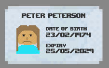 JosephGallear's tweet photo. added randomised ID cards which makes for some funny combinations like peter peterson here, but watch out for invalid IDs like hazel harris! @UkieStudents #raisethegamejam https://t.co/tWloii3y0q