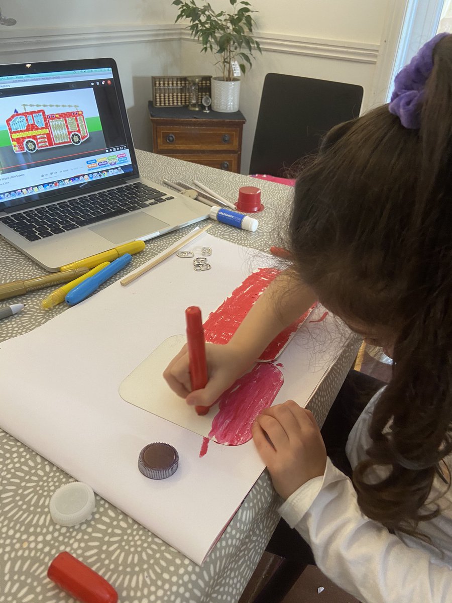 CarolYRV17's tweet photo. What do we do in isolation? We use #recycled materials to make a #fireengine @SbourneFireStn @ParkMalmesbury #schoolhomework #Isolation #ofsted https://t.co/BLYt3B6YfH