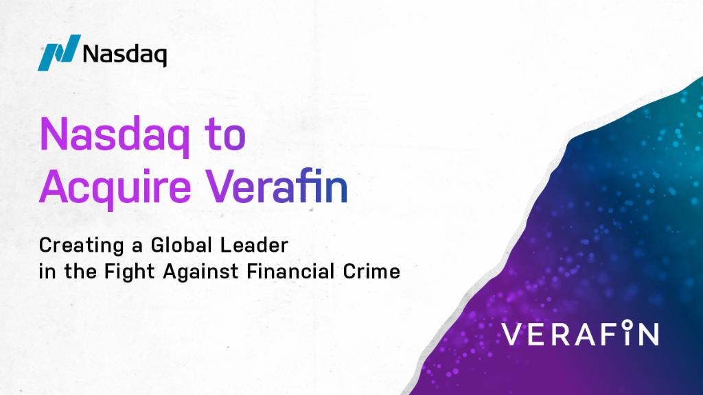 NasdaqExchange's tweet photo. Today, @Nasdaq announced an agreement to acquire @Verafin, a pioneer in cloud-based anti-financial crime management solutions.

Learn more: https://t.co/YpQdRw6YYO

(Thread 1/4) https://t.co/pxkWfL53en