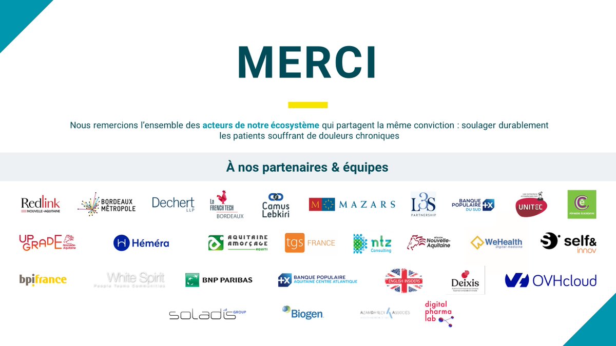 Merci à tous. Une réussite, c'est un travail d'équipe !  @LucineGroup . #DTx #Santépublique #Lucine #Douleurs #Traitements #innovation #startups #FemmesDeSante #Ecosystem