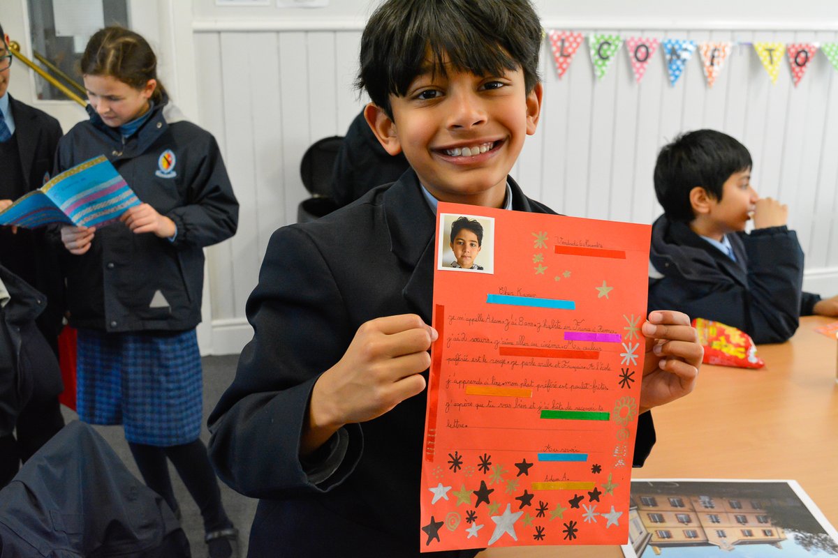 bcsbirmingham's tweet photo. At break time members of Year 5 received their French penpal letters. They were really interested to find out more about the pupils at Contour Saint-Aubin Primary School in Rennes. #culturalexchange #bcslanguages @IsbiSchools https://t.co/KCcKa9pA7r
