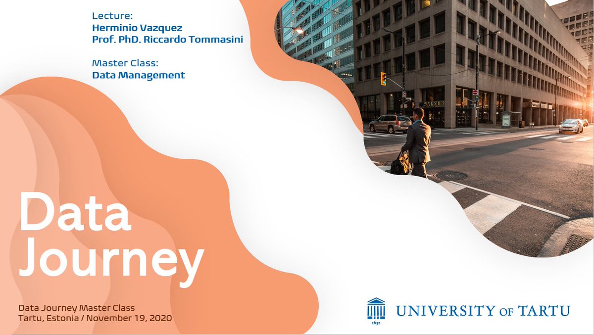 Amazing Presentation "Data Journey" by Herminio Vazquez, an IOVIO consultant, in the context of the Data engineering course at <a href="/UniTartuCS/">UniTartuCS</a> <a href="/dsgtartu/">Data System Group at University of Tartu, Estonia</a> #dataeng #dataengcourse
