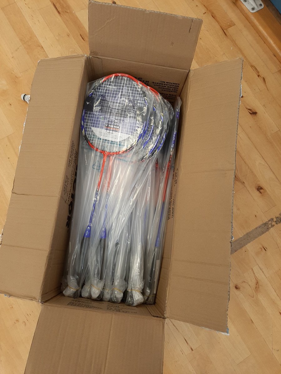 ccbspe's tweet photo. New rackets just in time for our lunchtime badminton leagues #ccbs #PE #extracurricular Thanks @mcsportireland https://t.co/DHn6La104Q