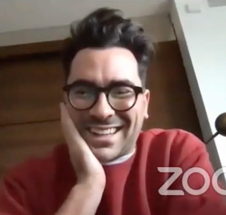 dan levy smiling during 2020 interviews, a thread: