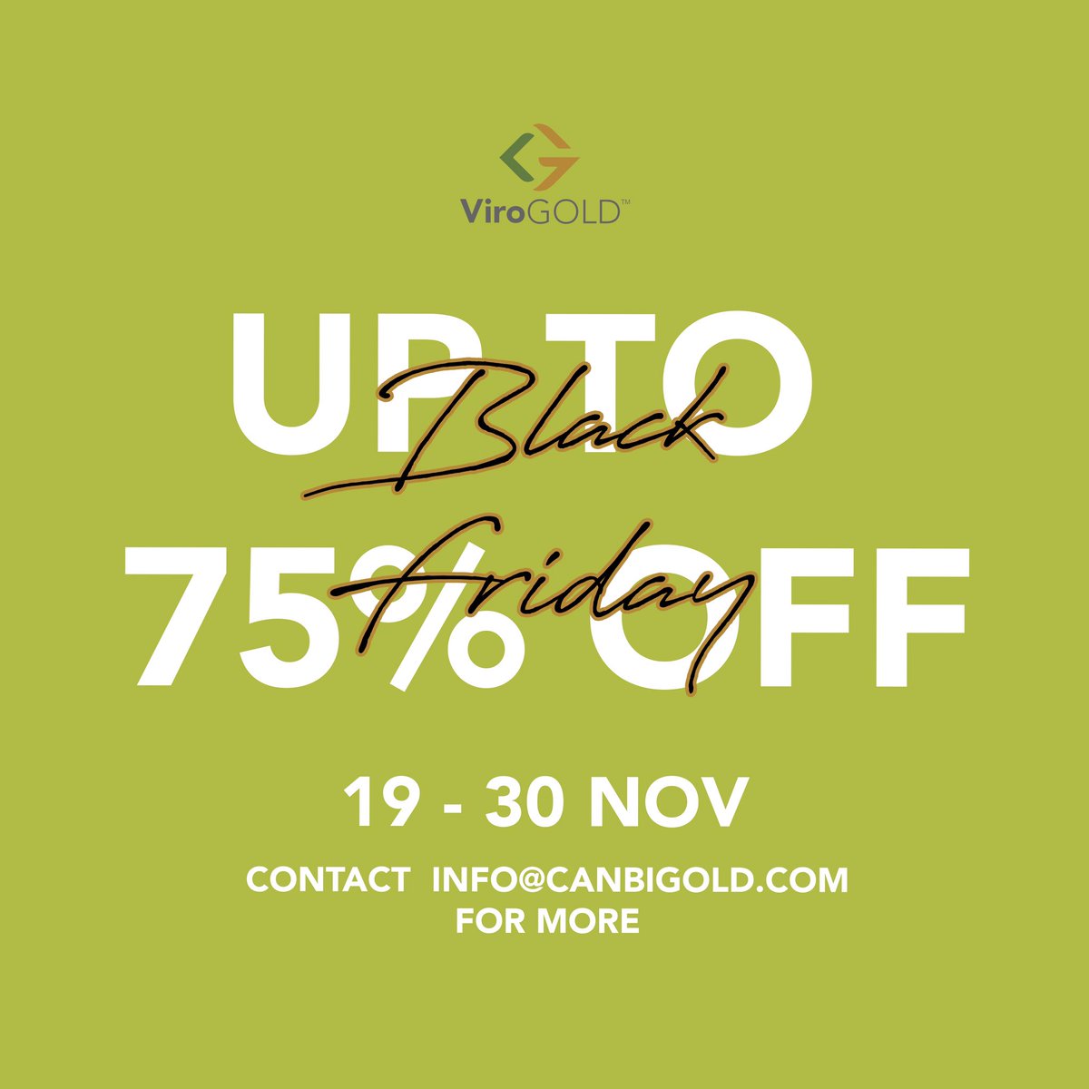 canbigold's tweet photo. 🔥MEGA BLACK FRIDAY SALE 🔥

EVERYTHING IS DISCOUNTED✅

For more information and to purchase email info@canbigold.com or call us on +27 21 023 0443

#health #HOCL #sanitizer #nonalcoholbased #southafrica #hoclproducts #FDAapproved #covid19sa #BLACKFRIDAY #BlackFridayDeals https://t.co/KpJIw8C9Ev