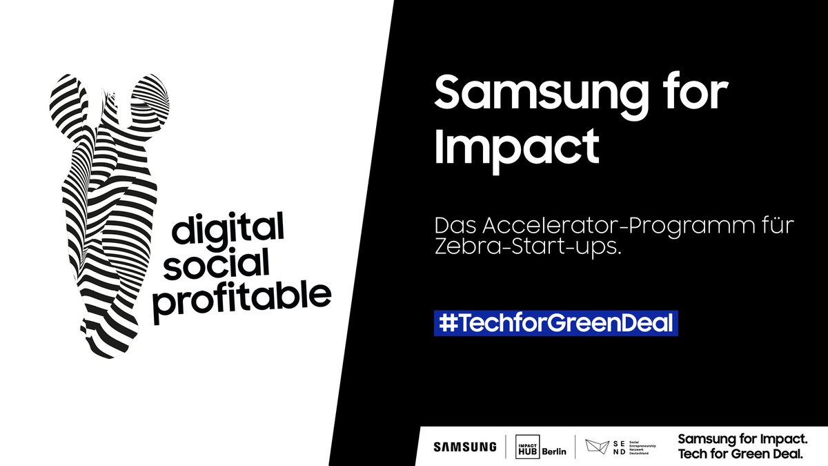 SEGCorpAffairs's tweet photo. Jetzt geht es richtig los für die Gewinner-Zebras der neuen Runde von #SamsungforImpact! @OroraTech #presize und #Phelas starten heute mit einem Kick-off Workshop in die intensive Arbeitsphase unseres Accelerator Programms. @ImpactHubBLN @SEND_ev #TechforGreenDeal https://t.co/MEiFKH8UTP
