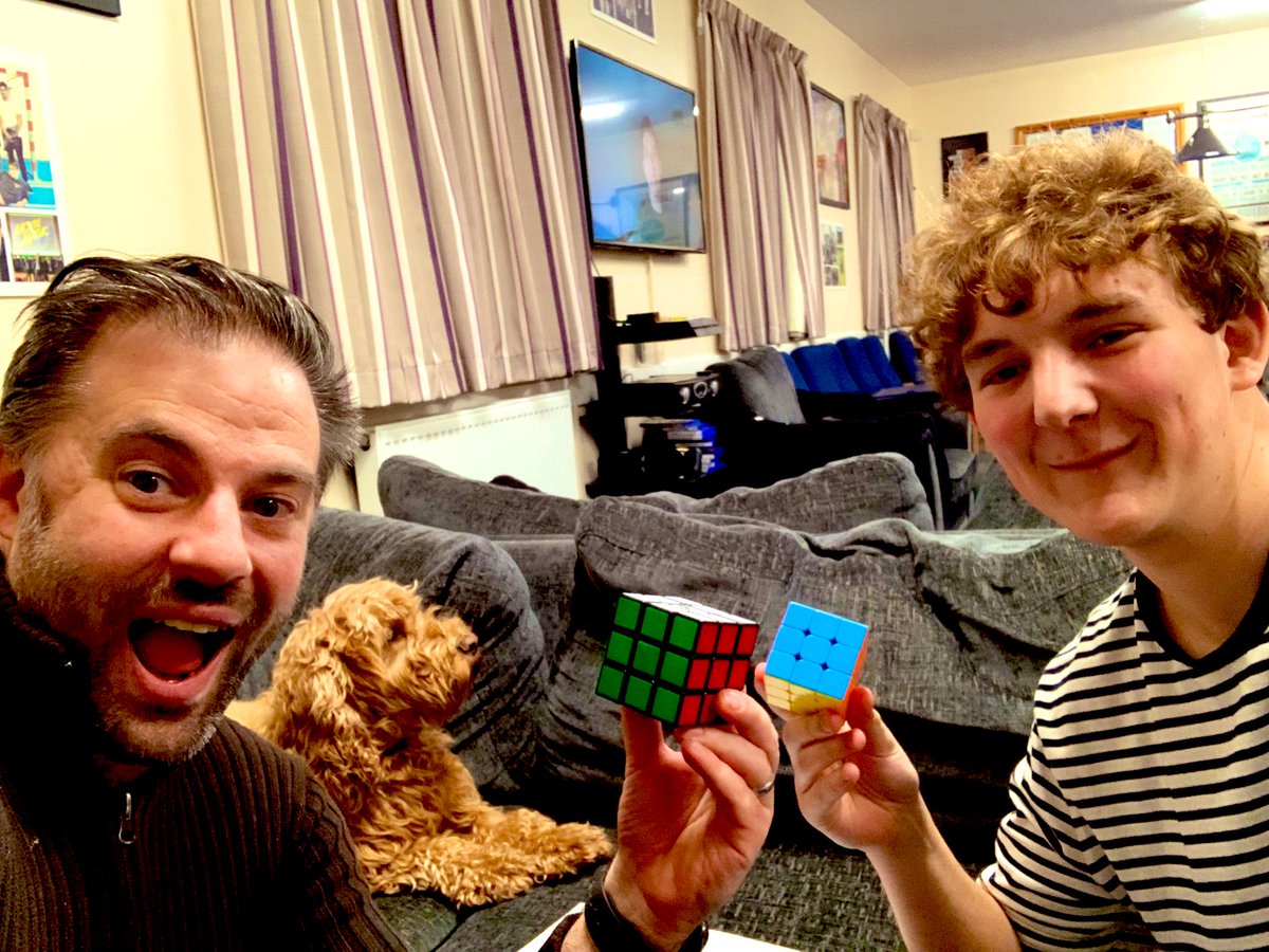 Last night, Ru demonstrated what an amazing young man he is. Not only was he patient, kind and good humoured during my slow but productive attempts to solve the cube under his guidance, he really showed mastery of skill. 90 minutes well spent!! #kerrisontalent #kerrisonsupport 💙