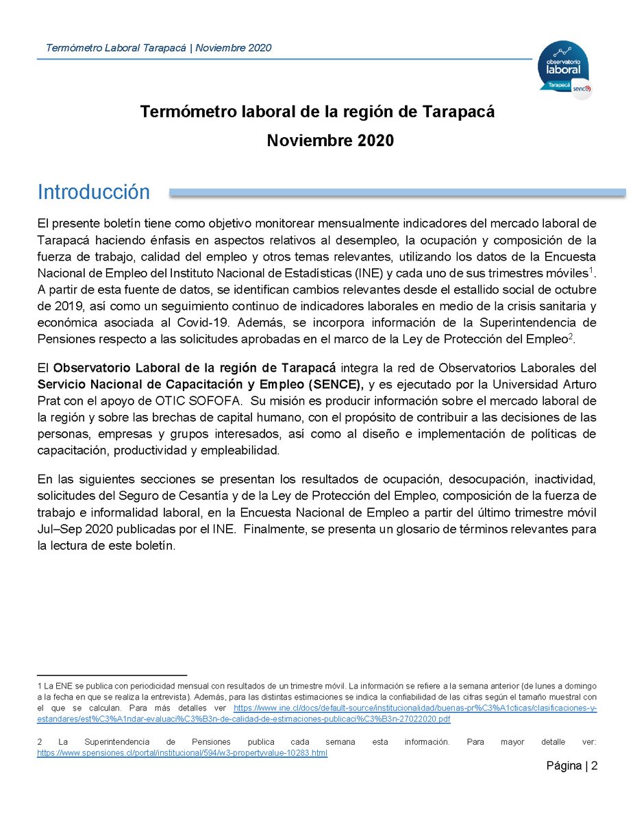 OLTarapaca's tweet photo. Compartimos con ustedes el último Termómetro Laboral del Observatorio Laboral de Tarapacá. El presente boletín tiene como objetivo monitorear mensualmente indicadores del mercado laboral de la región.
#sencetarapaca #unapcl #oticsofofa
Enlace: https://t.co/XdSqYtctBq https://t.co/ycGDuHBHk5