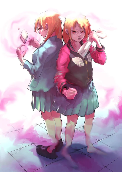 #イラスト #オリジナル #illustration
twins PSI 