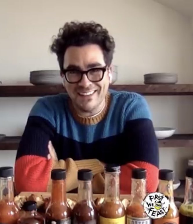 dan levy smiling during 2020 interviews, a thread: