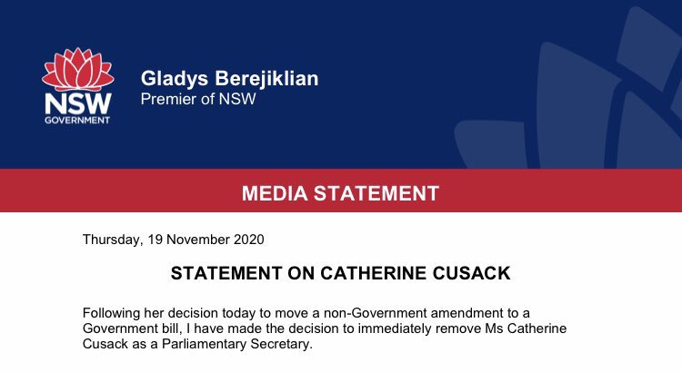 If you stand up to protect  #koala habitat and stop  #koalas from being killed,  @GladysB will sack you. @katieqs did not shred any dodgy documents. She didn’t have an  #ICAC boyfriend. She did the right thing by our wildlife. And Gladys sacked her.Let’s  http://SaveTheKoalas.net.au&nbsp;