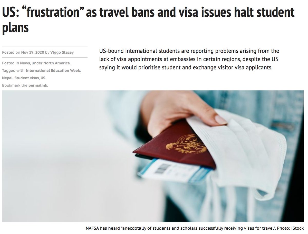 ThePIENews's tweet photo. US: “frustration” as travel bans and visa issues halt student plans

Read more: https://t.co/zuYnGxGzJS

#intled https://t.co/cmoWZduxbJ