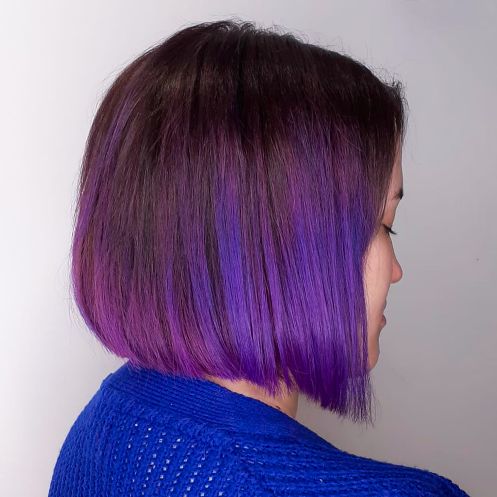 paulkemphair's tweet image. Jo's client Jasmine had a complete restyle  using #Joico indigo mixed with hot pink to achieve this striking look 💜 #purplehair