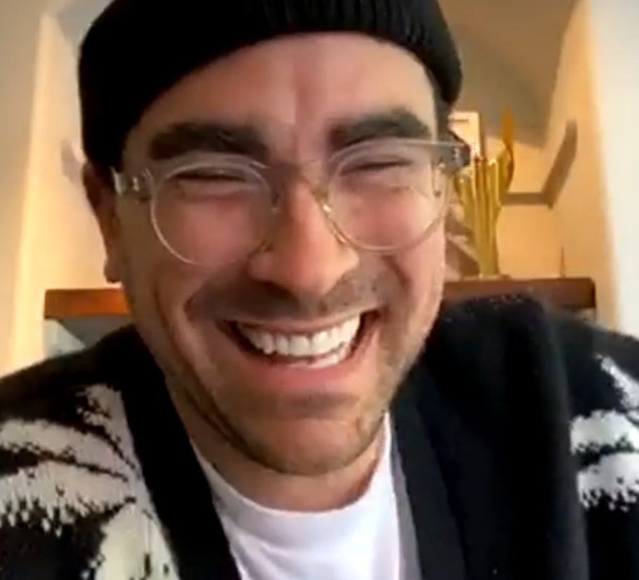 dan levy smiling during 2020 interviews, a thread:
