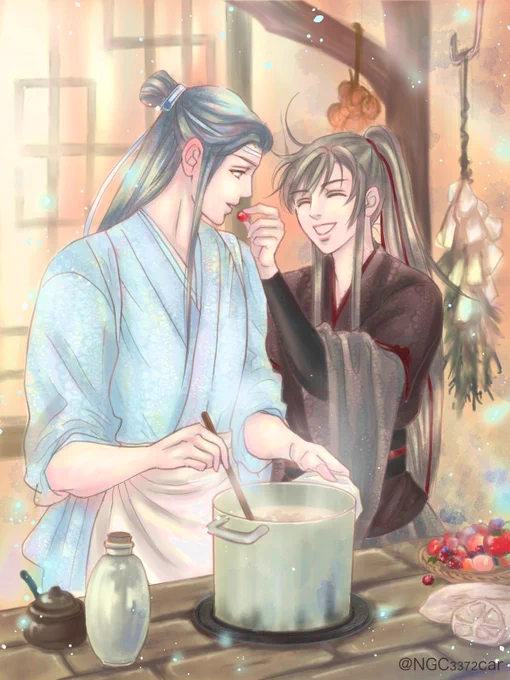 「はい、あーん💖」
#魔道祖師 #忘羨 #MDZS 