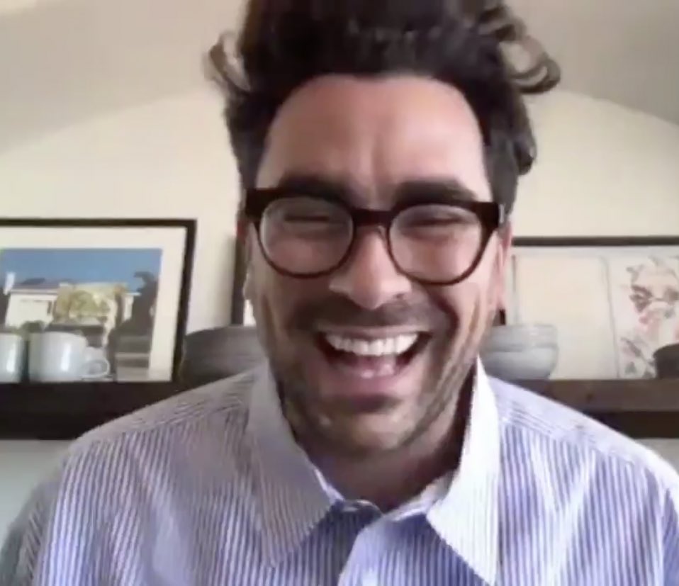 dan levy smiling during 2020 interviews, a thread:
