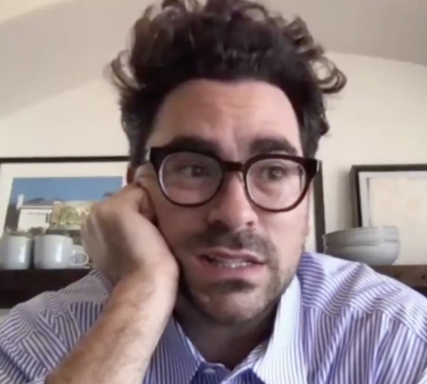 dan levy smiling during 2020 interviews, a thread: