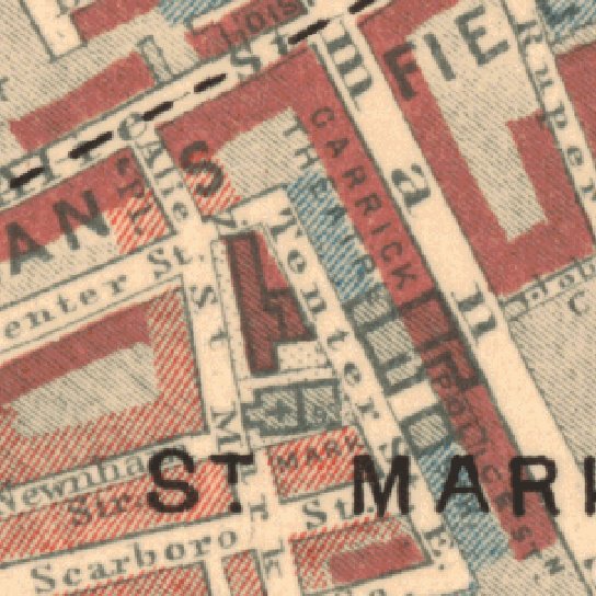 The site had been expanded for the 1891 building by purchasing the site of the Garrick (later Royal Albert) Theatre next door (1 -  #BoothMaps; 2 - 1890s via  @LayersOfLondon), allowing it to accommodate single and married officers. Less than 300 yards to its south-west... (6/n)