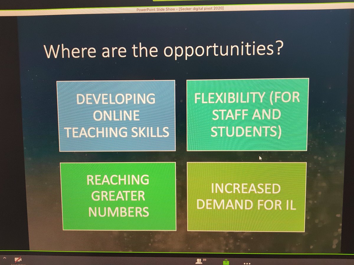 Welly_Library's tweet photo. Despite the challenges there are positives to online teaching and learning too. Listening to @jsecker #CILIPConf2020 https://t.co/mTMIParTq9