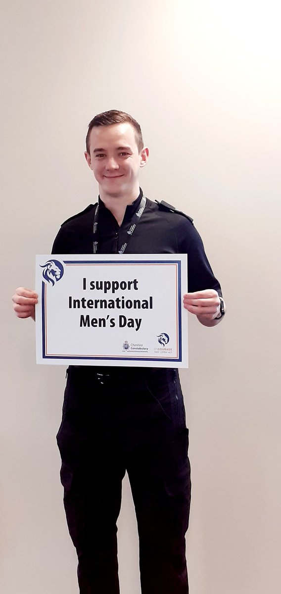 CheshPoliceHR's tweet image. Sgt Taylor showing his support today.
#IMD2020
#IMDENcourage
#TalkListenAct