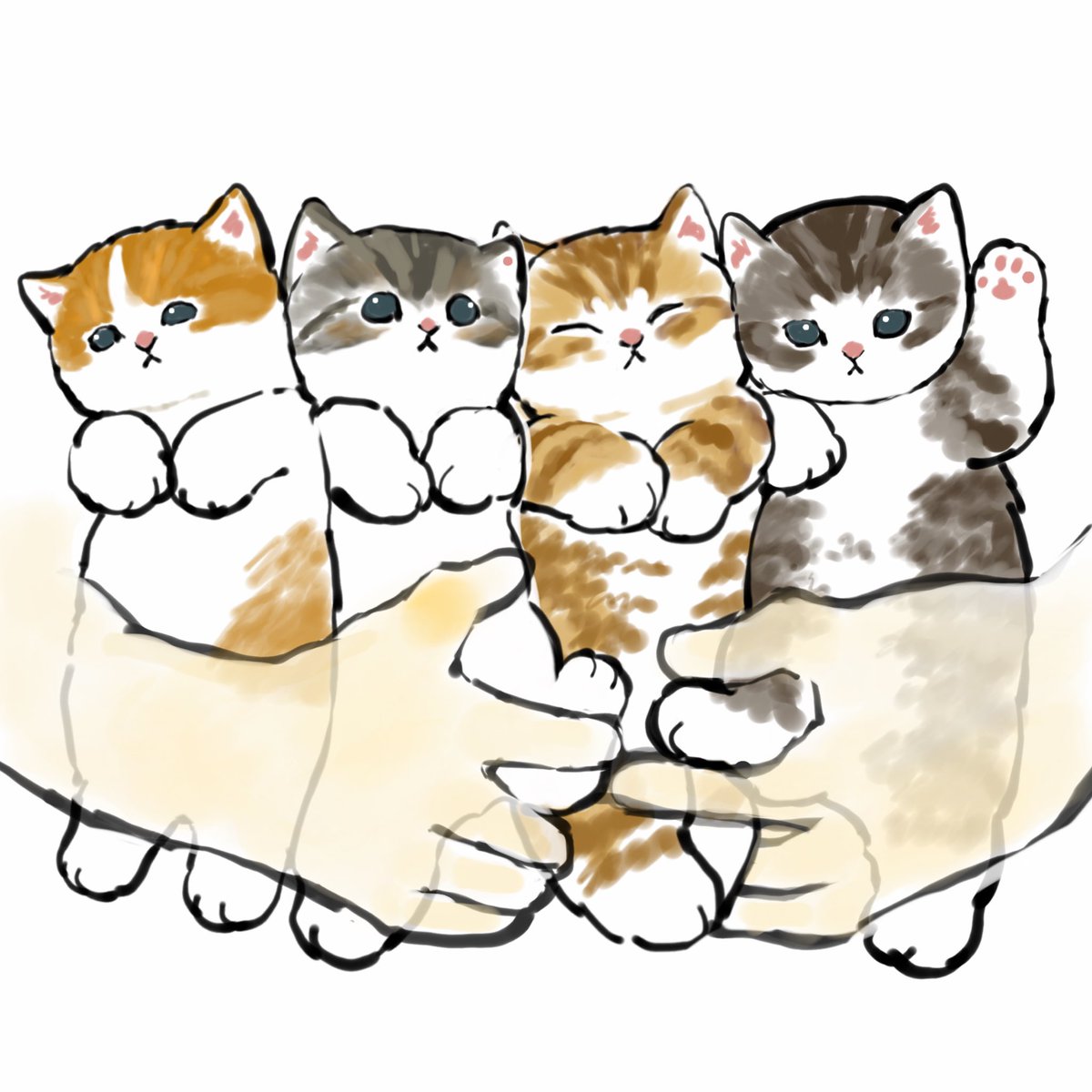 「抱っこするならどっち? 」|ぢゅの🐈のイラスト