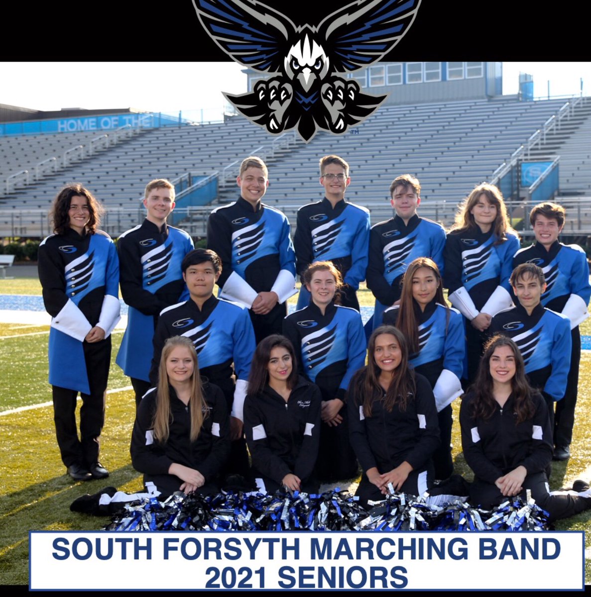 Friday night SfHS Band will be having Senior Night.   Class of 2021 will be honored and this years show will be played one more time. Free event all attendees must wear masks.  <a href="/SouthForsythHS/">SouthForsythHS</a> <a href="/sofofootball/">SOFO Touchdown Club</a> @SoFoCheer