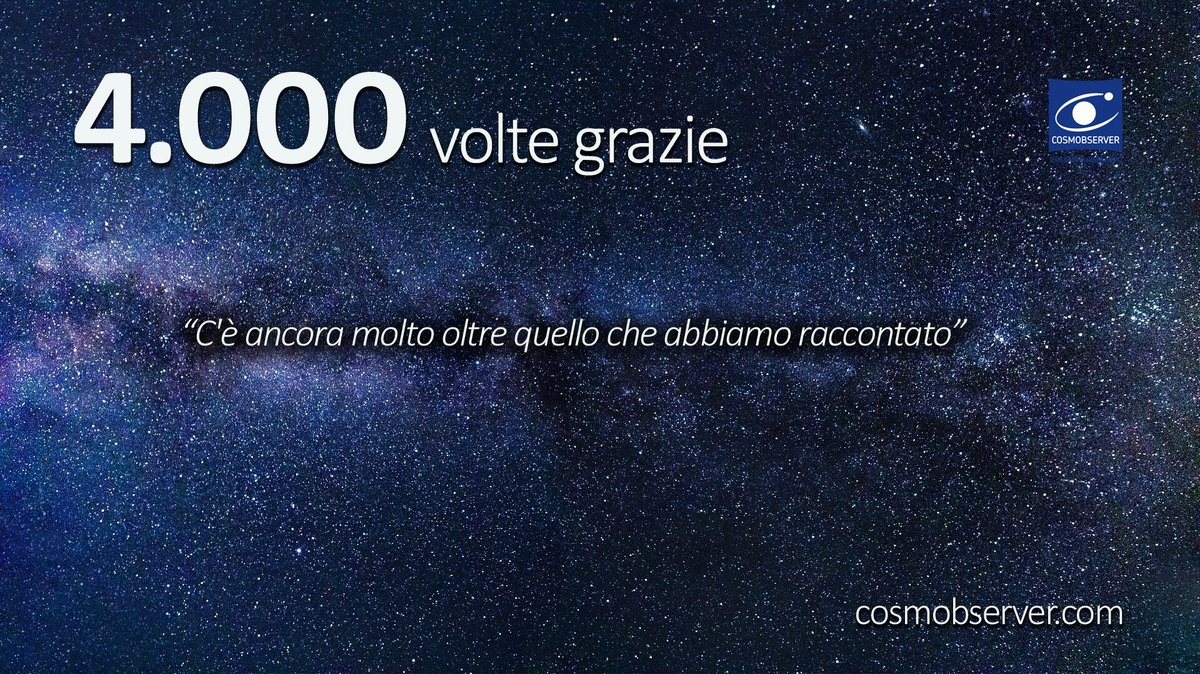 missiondarksky's tweet image. La pagina #facebook di #Cosmobserver supera i 4.000 fan. Un dovere per noi condividere questa #tweet che riguarda il sito di #divulgazione dal quale è nato il nostro progetto. 
Seguite Cosmobserver sui #social cosmobserver.com 
#thecosmobserver #scienza #space #astronomia
