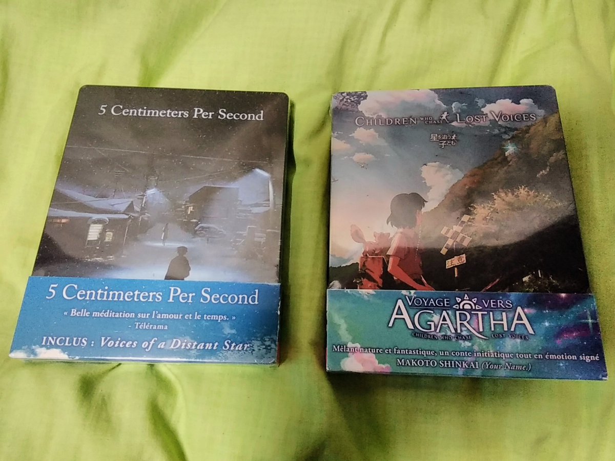 スジャータ Amazonフランスから 秒速5センチメートル 星を追う子ども のスチールブックが届いた