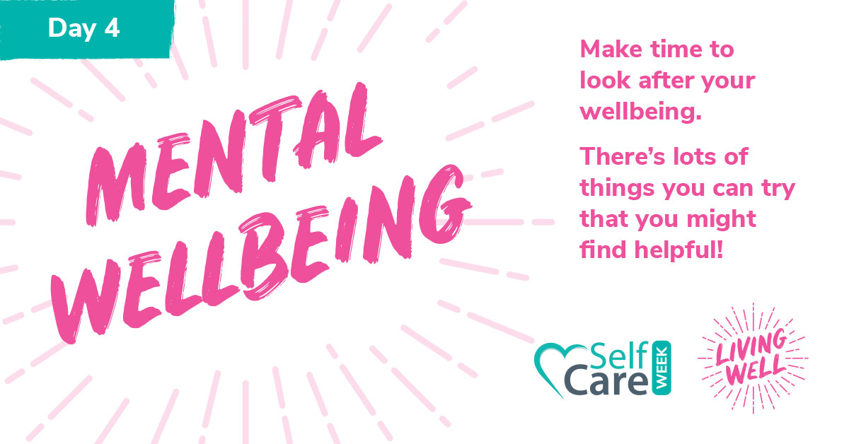 MyLivingWell1's tweet photo. As part of #SelfCareWeek today we will be focussing on mental wellbeing and aiming to give you lots of ideas for things you can do, to help you stay on top of your mental health https://t.co/s3krEFcmcj
#WestYorkshirePositiveVibes #IAmLivingWell #SCW20 https://t.co/r5Eu3tIPnx
