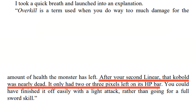 SPOILER He sees a person using the "linear" skill (the scene in the PV) in the middle of the dungeon, which reminds him of a shooting star, he is enchanted and approaches the fencer, mentioning the overkill. So, that scene is 100% from Kirito's PO.