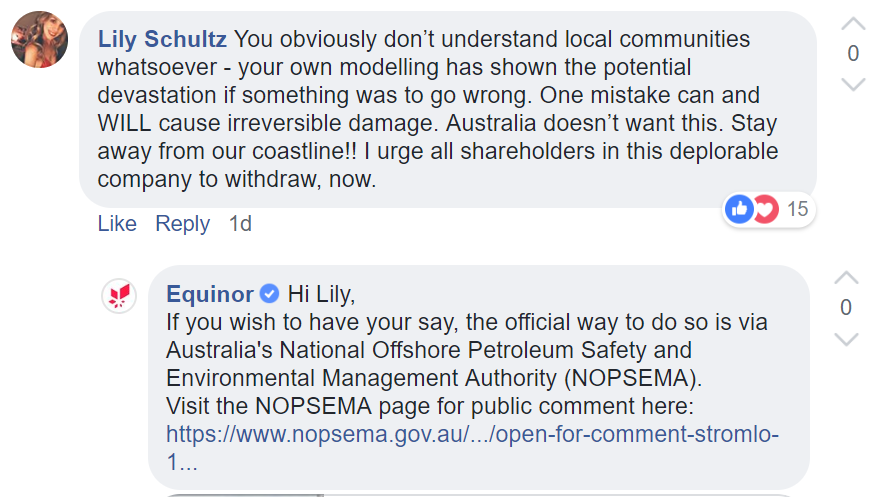 Equinor did one major social license fail when going into The Bight. They thought a green light from the fed. govt. would count positively towards the social licences from the people. It’s how it works in Norway. My Oz colleagues told me this was a safe way to piss Aussies off.