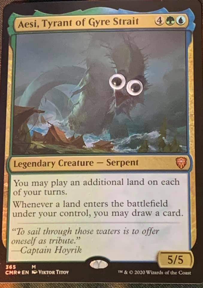 GooglyMagic's tweet photo. Aesi, Tyrant of Gyre Strait
#MTGGoogly
#CommanderLegends #MTGCL
#MTG #MTG21 #MTGM21 #MTGZendikar #MTGJMP #MagicTheGathering #MTG2XM #MTGArenaOpen #MTGArena #MTGZDR #mtgsecretlair #MTGEDH #EDH #googlyeyes Credit: D. Koske https://t.co/BXayzFZEjr