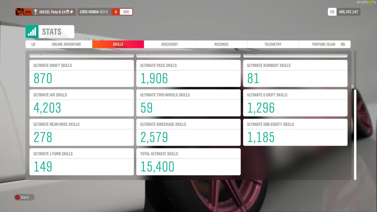 littlePeteB's tweet photo. @ForzaHorizon clean laps-470
clean overtakes-9243
ultimate near miss-278 https://t.co/z4NMJz8655