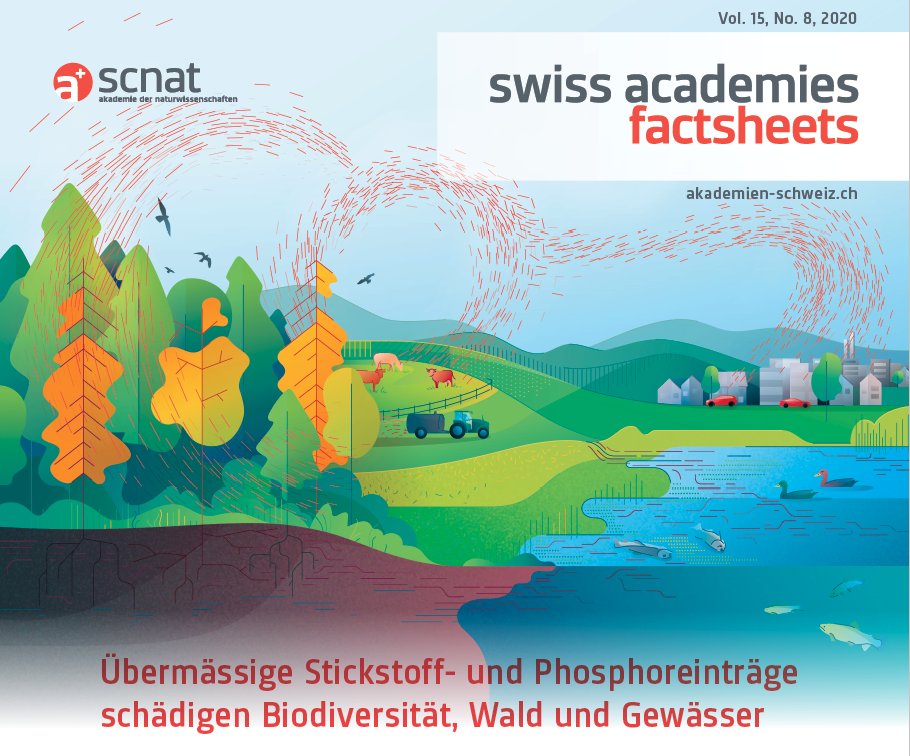 biodiversityCH's tweet photo. Übermässige Stickstoff- und Phosphoreinträge schädigen Biodiversität, Wälder und Gewässer in der Schweiz massiv, verstärken den Klimawandel, und schädigen unsere Gesundheit! 
Neues Faktenblatt @biodiversityCH, @EawagResearch, @WSL_research, @agroscope : 

https://t.co/bi08zBxkxE https://t.co/87Wn4myZiW