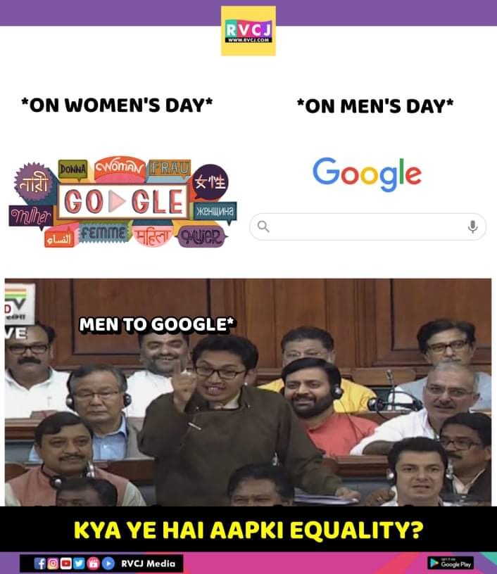 saad_premier's tweet photo. Shame on you @GoogleIndia Pathetic bias
 #InternationalMensDay https://t.co/9Q7qnjwTWj