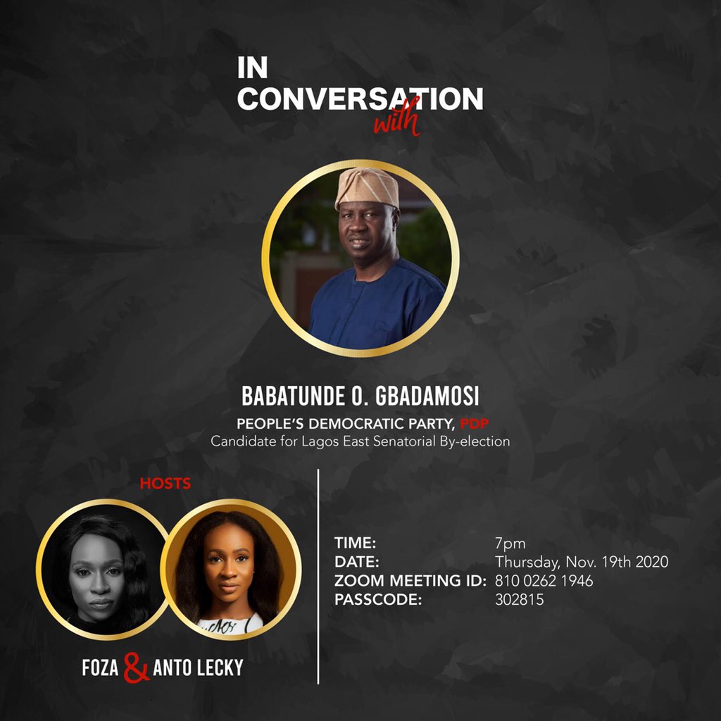 fozadoza's tweet photo. Today, we go again. These are the important conversations we need to keep having to ensure we have reasonable people in power. Join us tonight. 
cc @adekunleGOLD @SympLySimi @Wana____ @VoterNg https://t.co/w6KTbDEZHY